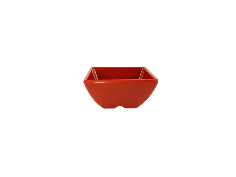 Thunder Group 69003PR 2-5/8 Inch 2-1/2 Oz Square Bowl Break Resistant Melamine Red