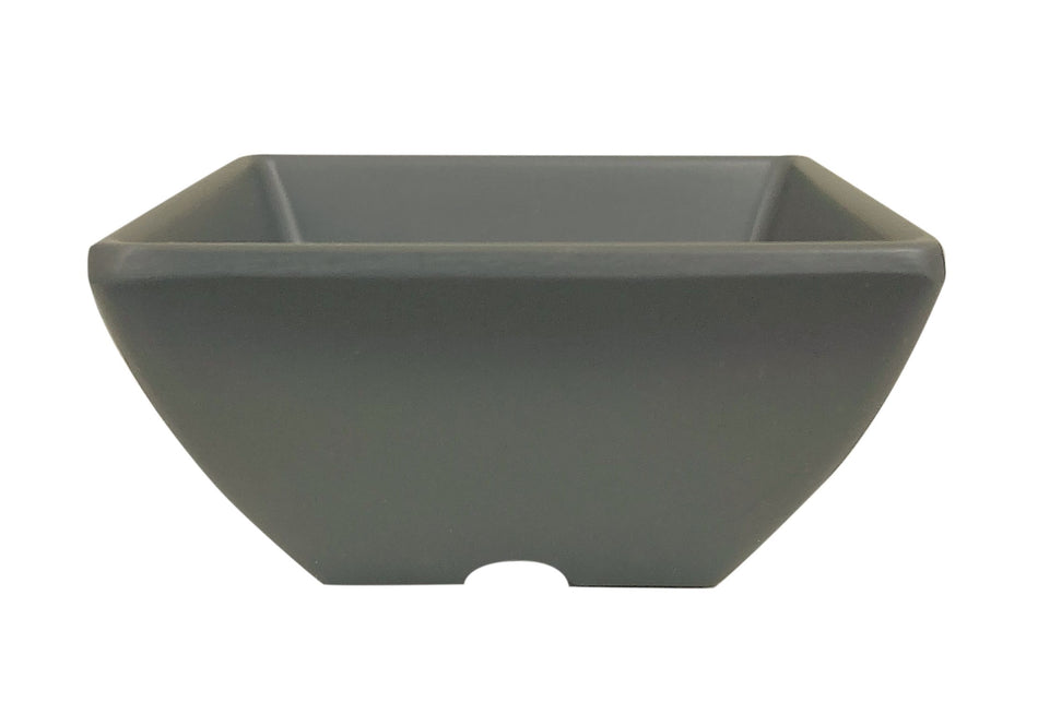 12 Pack 2-1/2 oz, 2-5/8" x 2-5/8", 1-3/8" Deep, Square Bowl, Classic Stone Grey Dinnerware, Melamine, BPA Free, Dishwasher Safe, Break-Resistant, Shatter-Resistant, No Microwave, No Oven, NSF