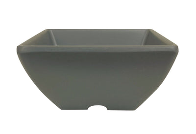 Thunder Group 69003SG 2-1/2 Oz Bowl Break-Resistant Square Melamine Stone Gray