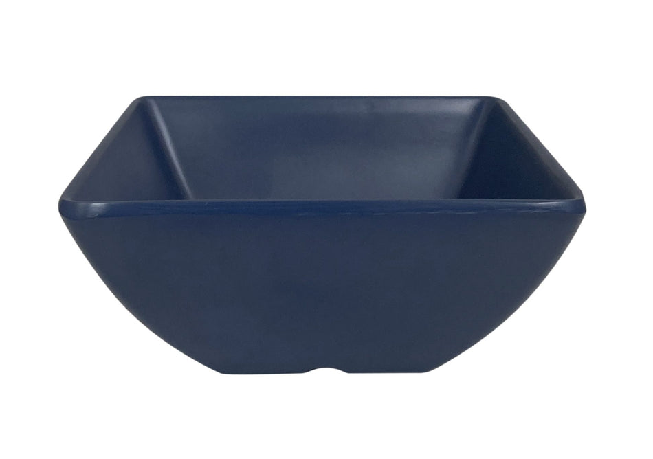 12 Pack 8 oz, 3-7/8" x 3-7/8", 1-3/4" Deep, Square Bowl, Classic Stone Blue Dinnerware, Melamine, BPA Free, Dishwasher Safe, Break-Resistant, Shatter-Resistant, No Microwave, No Oven, NSF