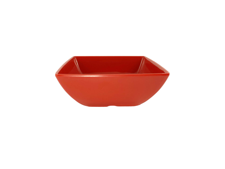 12 Pack 22 oz,  5-1/2" x 5-1/2", 2-1/4" Deep, Square Bowl, Classic Pure Red Dinnerware, Melamine, BPA Free, Dishwasher Safe, Break-Resistant, Shatter-Resistant, No Microwave, No Oven, NSF
