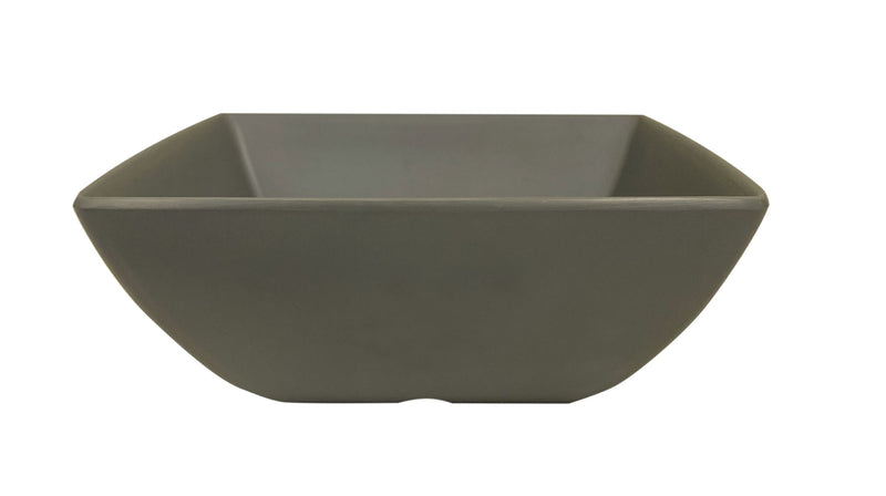 Thunder Group 69005SG 22 Oz Square Bowl Break-Resistant Melamine Gray
