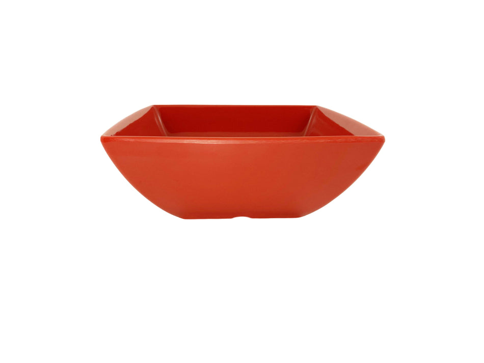 12 Pack 40 oz, 7-1/8" x 7-1/8", 2-3/4" Deep, Square Bowl, Classic Pure Red Dinnerware, Melamine, BPA Free, Dishwasher Safe, Break-Resistant, Shatter-Resistant, No Microwave, No Oven, NSF