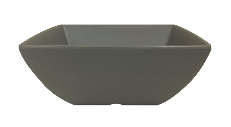 12 Pack 40 oz, 7-1/8" x 7-1/8", 2-3/4" Deep, Square Bowl, Classic Stone Grey Dinnerware, Melamine, BPA Free, Dishwasher Safe, Break-Resistant, Shatter-Resistant, No Microwave, No Oven, NSF