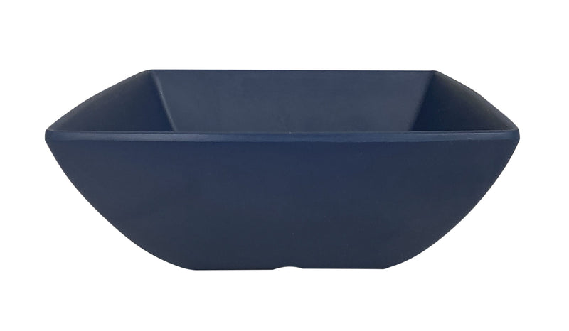Thunder Group 69008SB 60 Oz Square Bowl Break Resistant Melamine Stone Blue