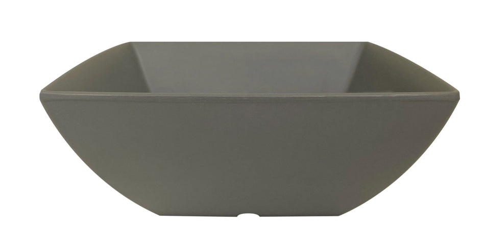12 Pack 60 oz, 8" x 8", 3-1/4" Deep, Square Bowl, Classic Stone Grey Dinnerware, Melamine, BPA Free, Dishwasher Safe, Break-Resistant, Shatter-Resistant, No Microwave, No Oven, NSF