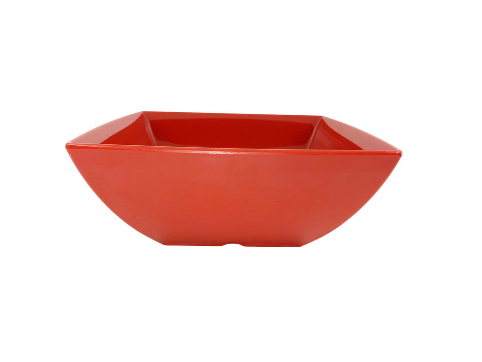 12 Pack 90 oz,  9" x 9", 3-5/8" Deep, Square Bowl, Classic Pure Red Dinnerware, Melamine, BPA Free, Dishwasher Safe, Break-Resistant, Shatter-Resistant, No Microwave, No Oven, NSF