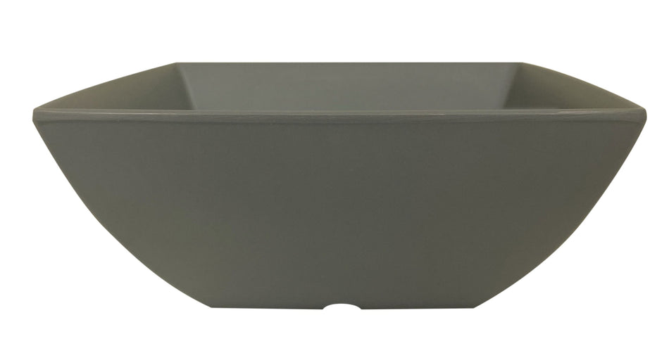 12 Pack 90 oz, 9" x 9", 3-5/8" Deep, Square Bowl, Classic Stone Grey Dinnerware, Melamine, BPA Free, Dishwasher Safe, Break-Resistant, Shatter-Resistant, No Microwave, No Oven, NSF