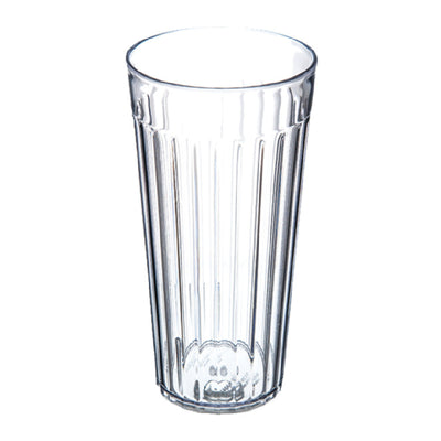 Carlisle 012007 20 Oz Fluted Tumbler SAN Clear Dishwasher Safe Recyclable