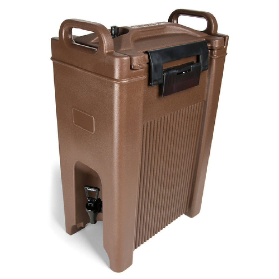 Carlisle XT500001 17 Inch Insulated Beverage Server 5 Gallon Brown Polyethylene with Latch