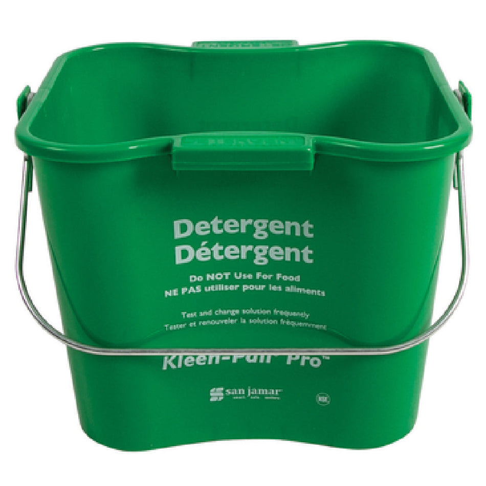 Carlisle KPP97GN 3 Quart Green Bucket Plastic Molded Handles Dishwasher Safe