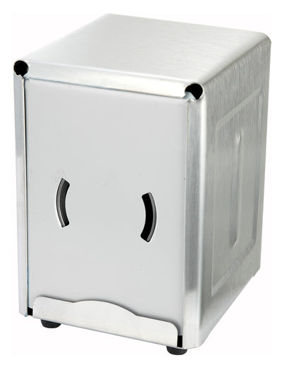 Winco NH-5 3.5 Inch Napkin Dispenser Rubber Feet Counter Type Stainless Steel