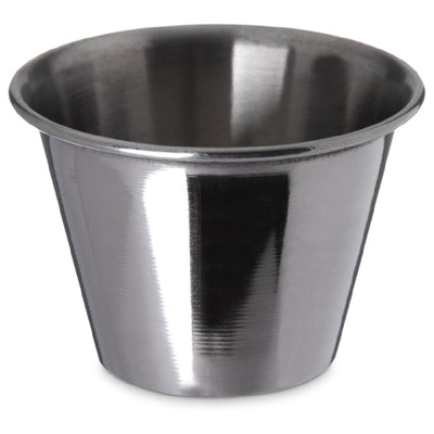 Carlisle 602500 2-1/2 Oz Sauce Cup Stainless Steel Rolled Edge Dishwasher Safe
