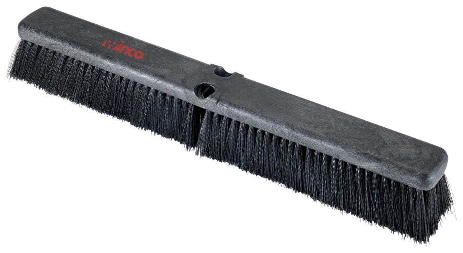 Winco BRFF-24K 24 Inch Foam Block Broom Head Synthetic Black Bristles