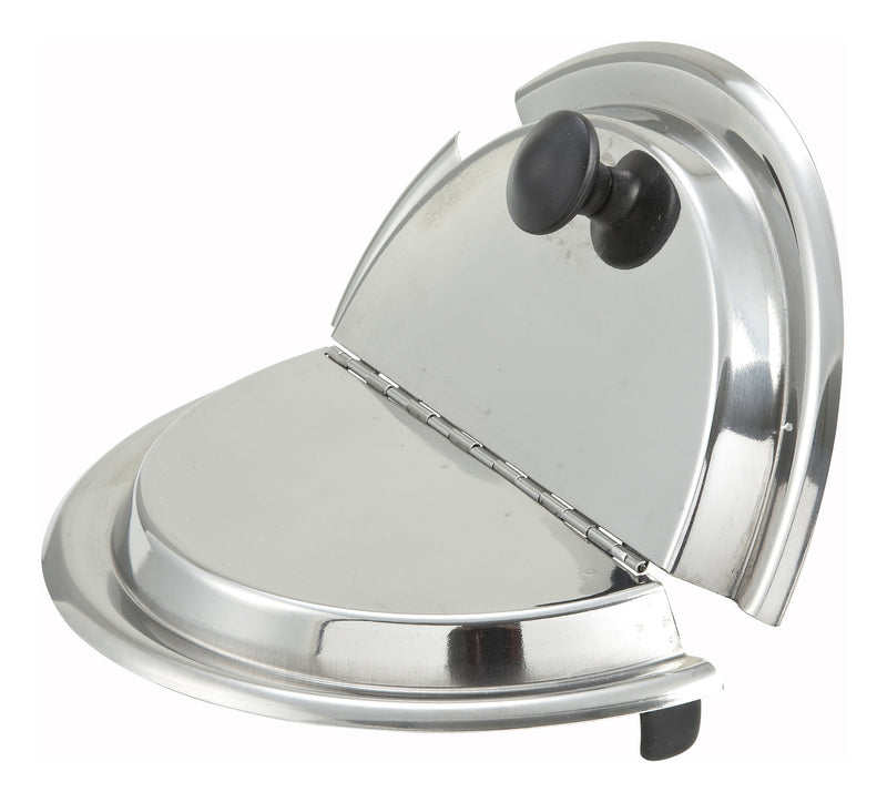 Winco INSH-7 Quarts Hinged Inset Cover for 7 Qt Heavy Weight Stainless Steel Mirror Finish