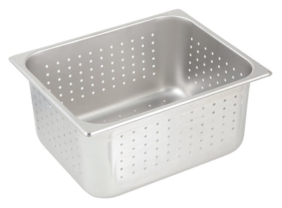 Winco SPHP6 12.75 Inch Perforated Steam Table Pan 25 Gauge Stainless Steel