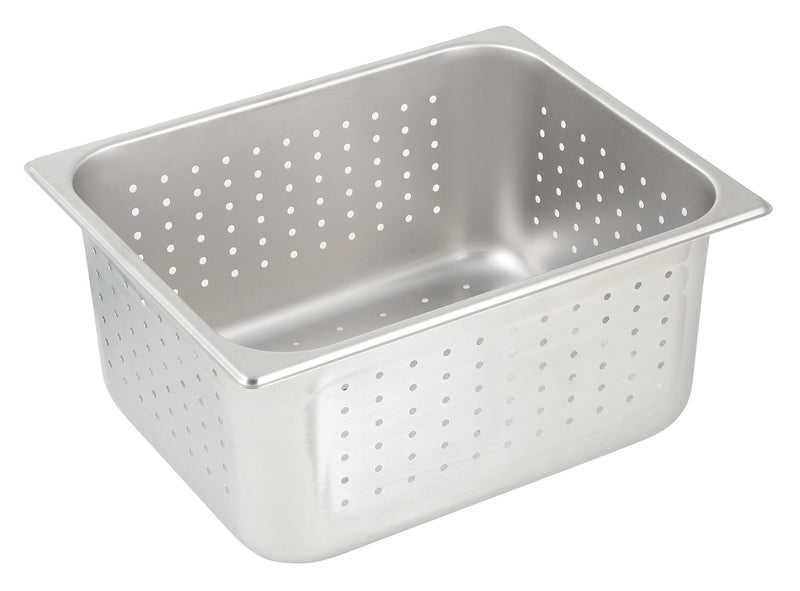Winco SPHP6 12.75 Inch Perforated Steam Table Pan 25 Gauge Stainless Steel