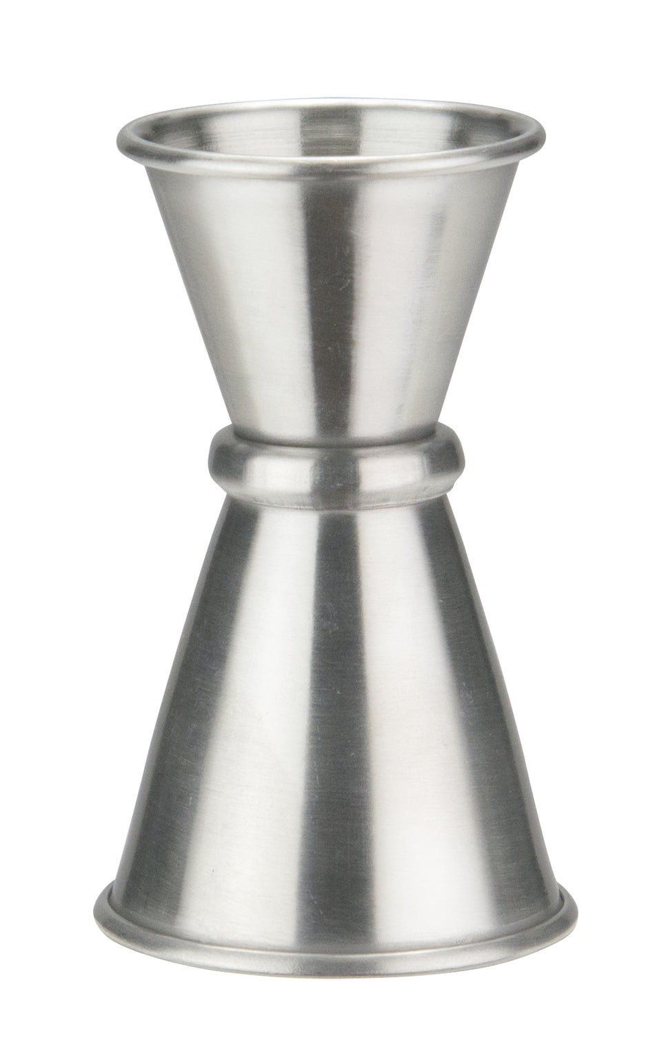 Winco J-7 1/2 Oz. to 1 Oz. Japanese-style Jigger with Rolled Rim Stainless Steel