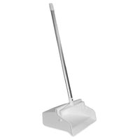 Carlisle 361410EC02 12 Inch Dust Pan with Serrated Edge Aluminum Handle White