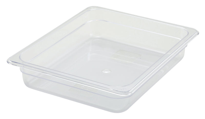Winco SP7202 12-3/4 Inch Clear Polycarbonate Food Pan Dishwasher Safe