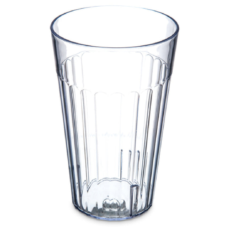 Carlisle 013207 32 Oz Clear Fluted Tumbler SAN Plastic Dishwasher Safe