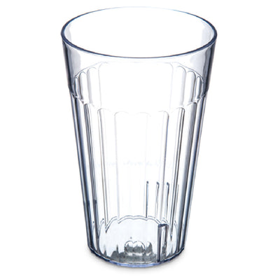 Carlisle 013207 32 Oz Clear Fluted Tumbler SAN Plastic Dishwasher Safe