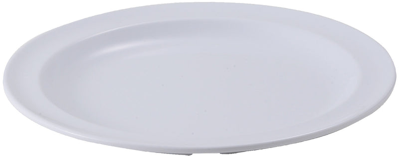 Winco MMPR-9W 9 Inch Melamine Plate Round Dishwasher Safe White