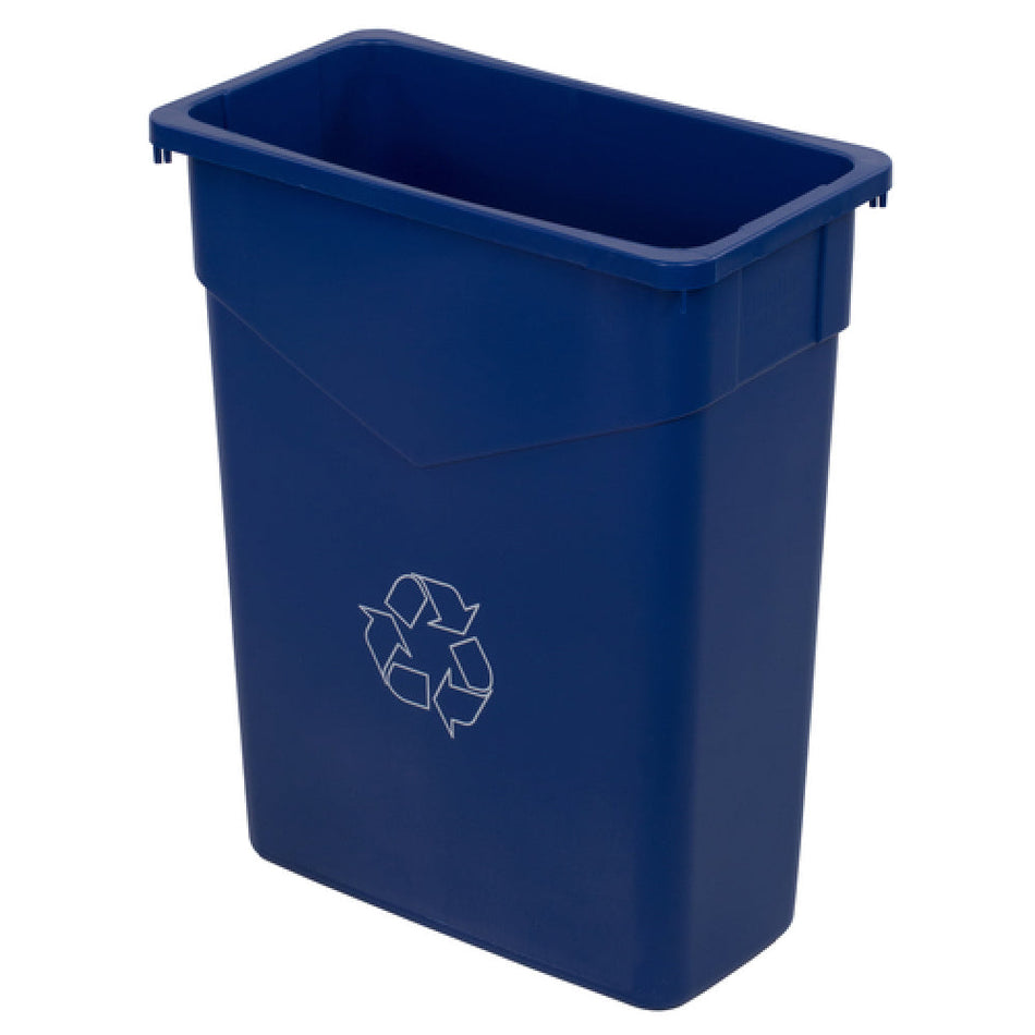 Carlisle 342015REC14 11 Inch Rectangular Recycle Container Blue Polyethylene