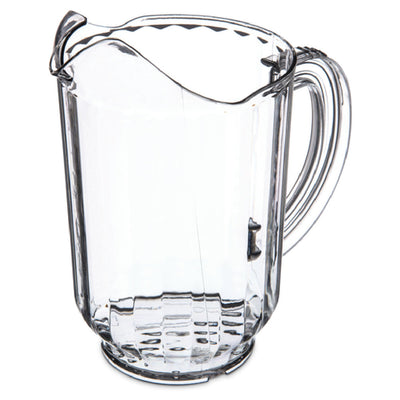 Carlisle 554607 60 Oz Clear Plastic Pitcher with Contoured Lip Design