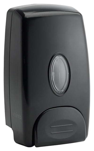 Winco SD-100K 1 Liter Manual Soap Dispenser Wall Mount Black