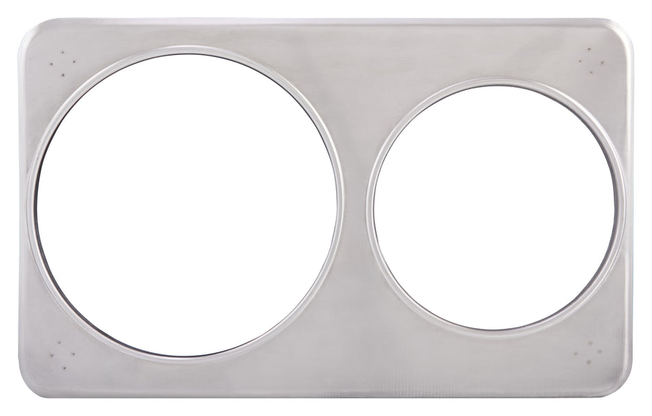 Winco ADP-608 Adaptor Plate, 6-3/8" &amp; 8-3/8" Holes, Stainless Steel