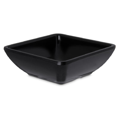 Carlisle 086003 2 Oz Square Ramekin Dishwasher Safe Stain Resistant Black Melamine