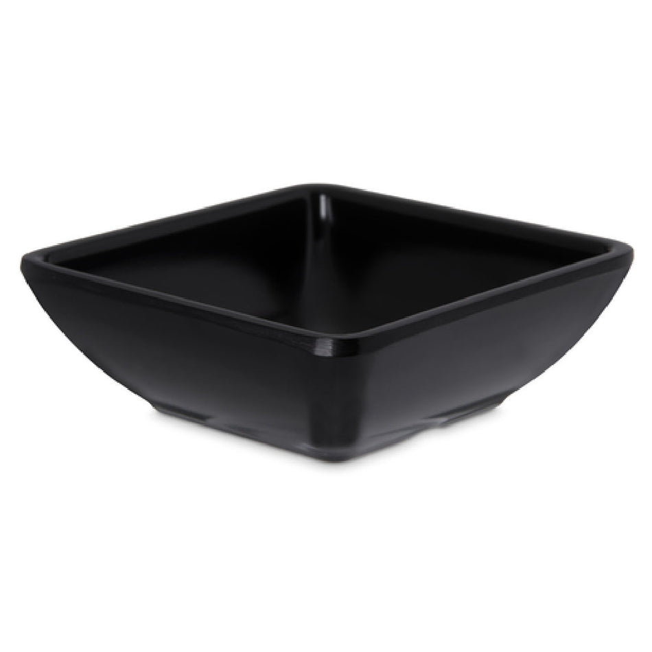 Carlisle 086003 2 Oz Square Ramekin Dishwasher Safe Stain Resistant Black Melamine