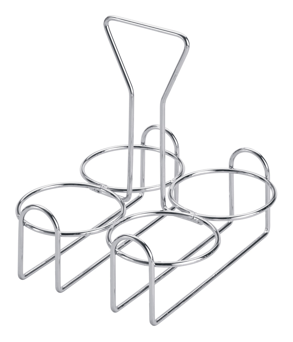 Winco WH-9 Chrome Plated 4-Ring Condiment Jar Rack