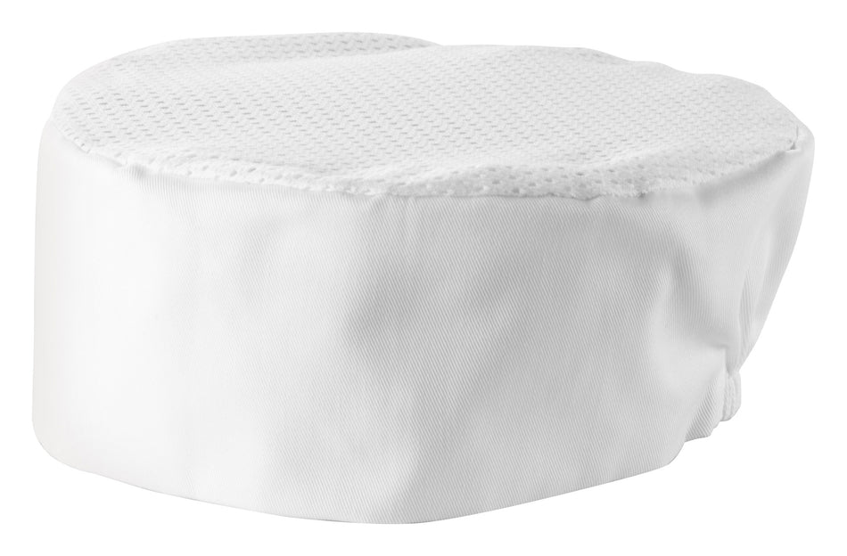 Winco CHPB-3WR Chef's Hat Ventilated Poly-Cotton Blend White