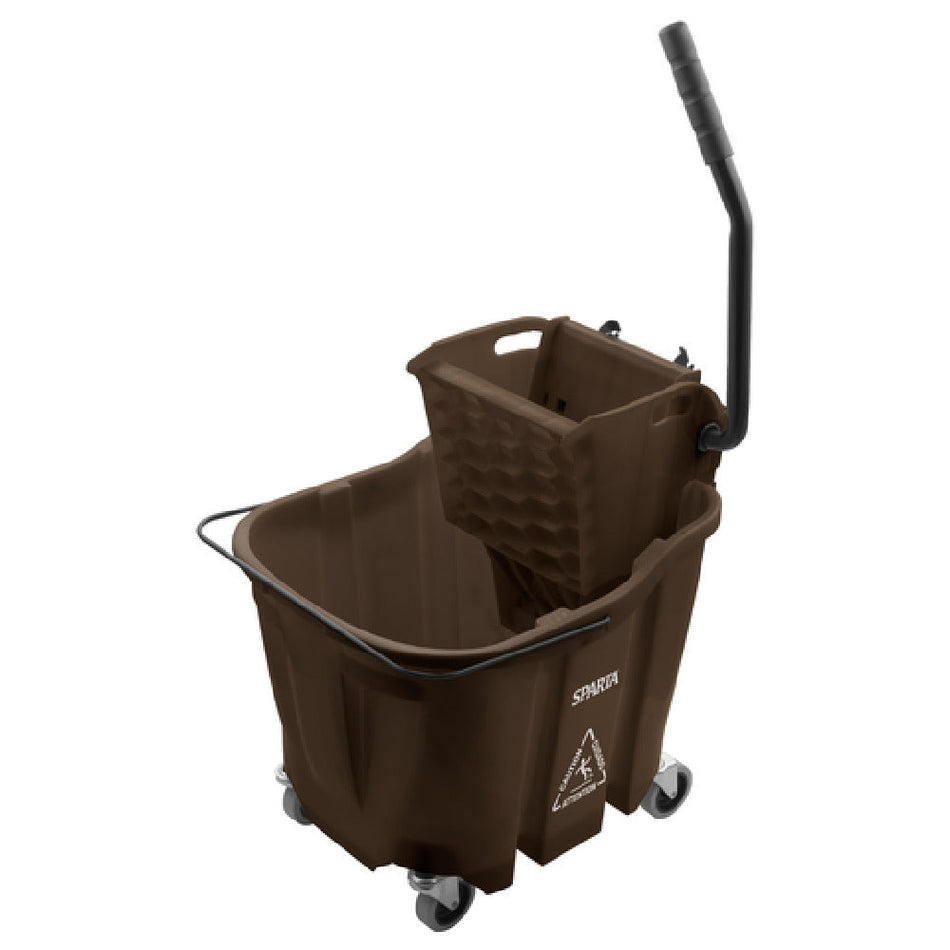Carlisle 8690401 Mop Bucket Combo Side Press Wringer Brown
