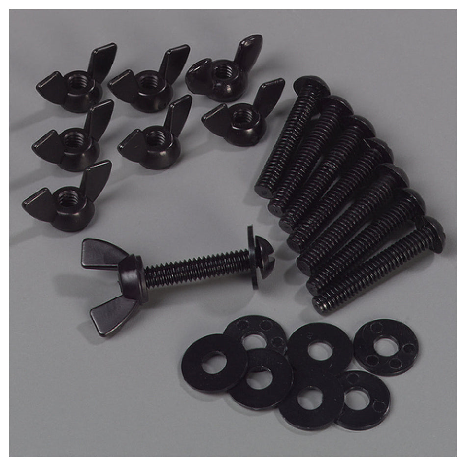 Carlisle 770400 Sneeze Guard Hardware Double-sided Nylon Black