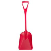 Carlisle 41076EC05 11 Inch Ice Shovel Red One-piece Plastic with Ergonomic Handle