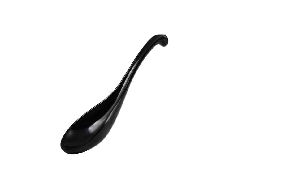 12 Pack 1 oz, 6-3/8" Spoon, Black Color, Melamine, BPA Free, Dishwasher Safe, Break-Resistant, Shatter-Resistant, No Microwave, No Oven