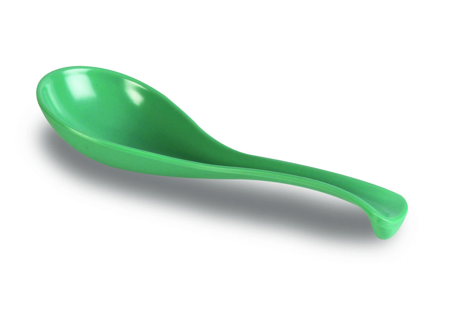 12 Pack 1 oz, 6-3/8" Spoon, Green Color, Melamine, BPA Free, Dishwasher Safe, Break-Resistant, Shatter-Resistant, No Microwave, No Oven