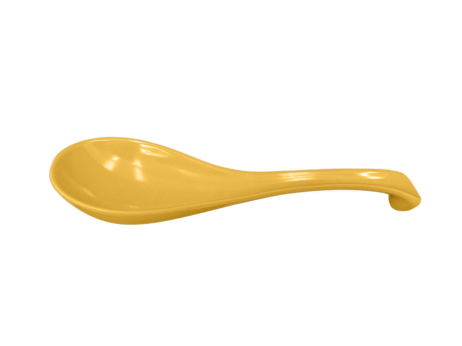 12 Pack 1 oz, 6-3/8" Spoon Yellow Color, Melamine, BPA Free, Dishwasher Safe, Break-Resistant, Shatter-Resistant, No Microwave, No Oven