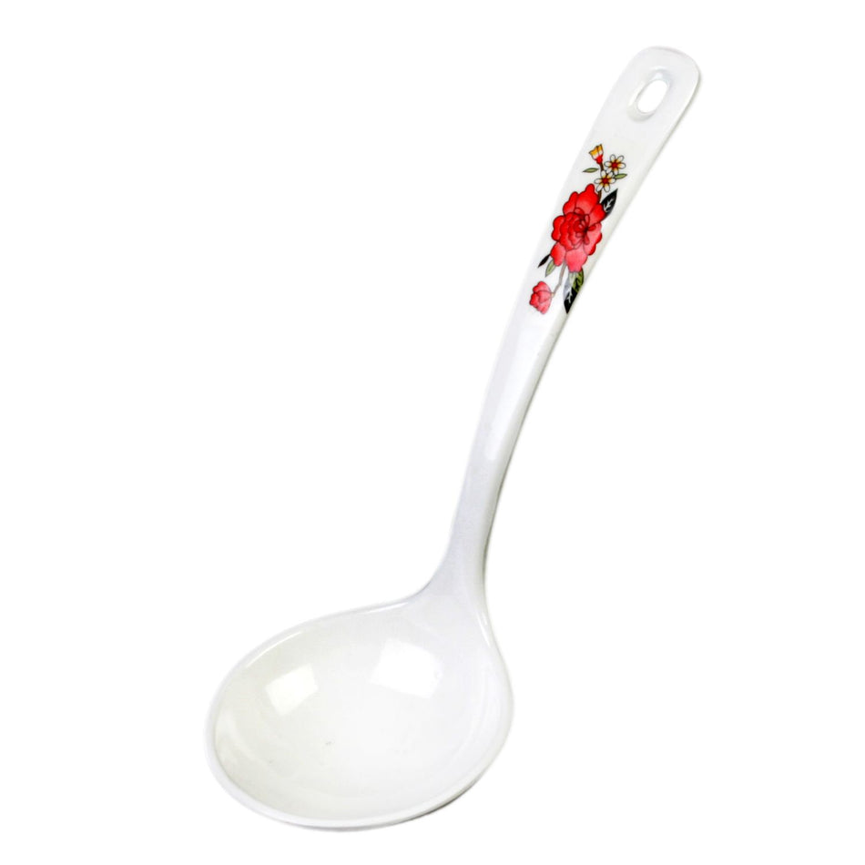 12 Pack 1 oz, 7-3/8" x 2-1/2", Soup Ladle, Thailand Pattern, Melamine, BPA Free, Dishwasher Safe, Break-Resistant, Shatter-Resistant, No Microwave, No Oven