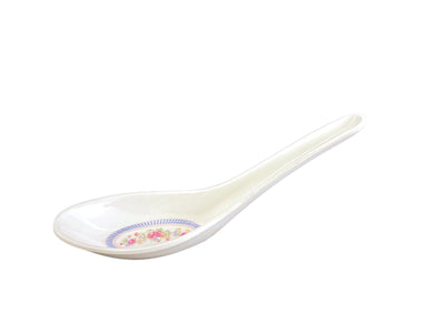 Thunder Group 7003AR 3/4 Oz. Won Ton Soup Spoon Melamine Rose