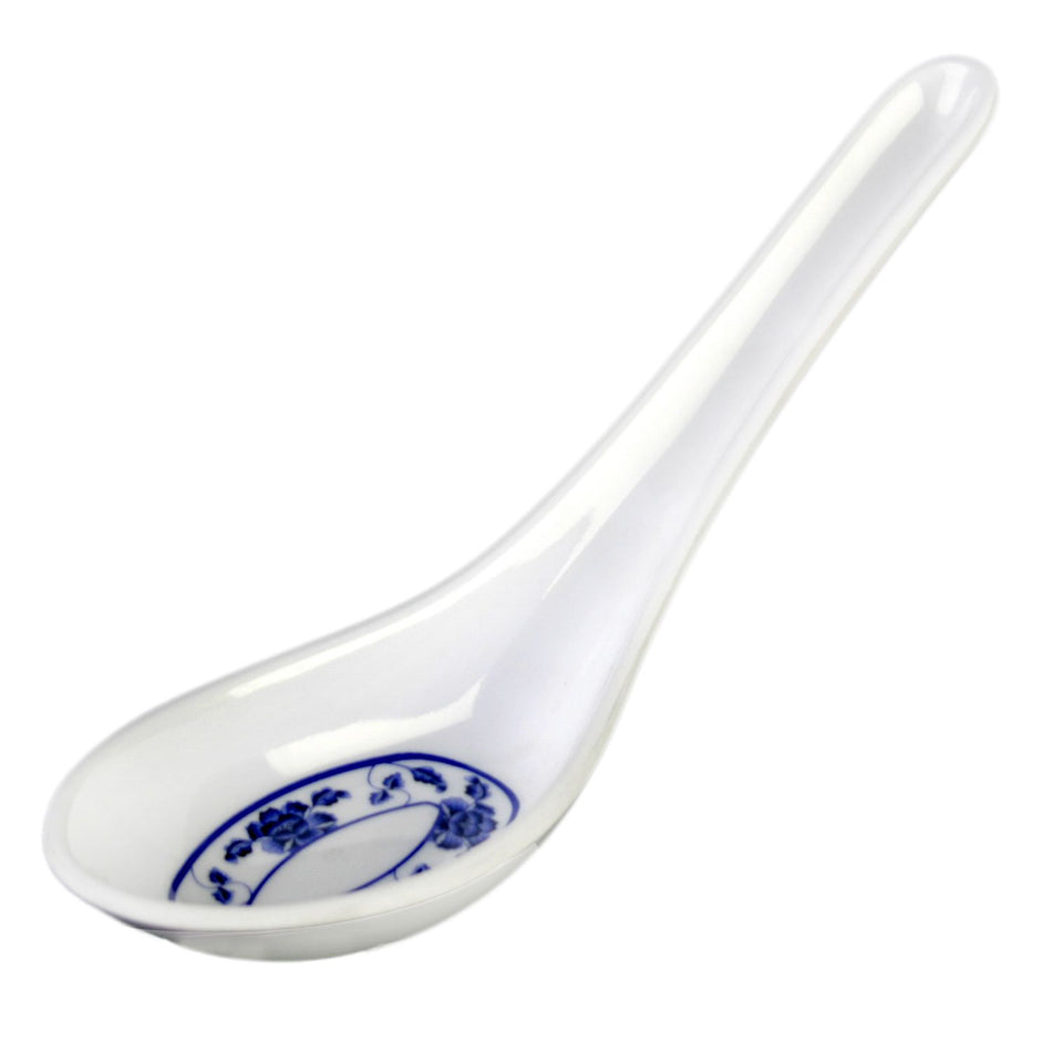 12 Pack 3/4 oz, 5-3/4" x 1-3/4", Wonton Soup Spoon, Lotus Dinnerware, Melamine, BPA Free, Dishwasher Safe, Break-Resistant, Shatter-Resistant, No Microwave, No Oven