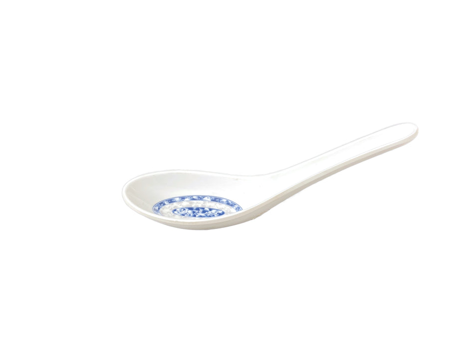 12 Pack 3/4 oz, 5-3/4" x 1-3/4", Wonton Soup Spoon, Blue Dragon Dinnerware, Melamine, BPA Free, Dishwasher Safe, Break-Resistant, Shatter-Resistant, No Microwave, No Oven