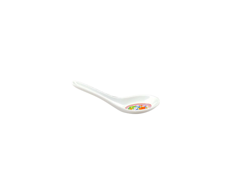 Thunder Group 7003P 3/4 Oz. Won Ton Soup Spoon Melamine Peacock