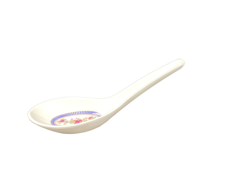 12 Pack 3/4 oz, 5-5/8" x 1-3/4", Spoon, Rose Dinnerware, Melamine, BPA Free, Dishwasher Safe, Break-Resistant, Shatter-Resistant, No Microwave, No Oven