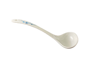 Thunder Group 7006BB 2-1/2 Oz Soup Ladle One-Piece Break-Resistant Melamine 9-3/4 Inch Blue Bamboo
