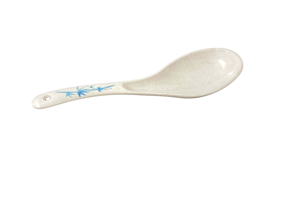 12 Pack 2-1/2 oz, 8-7/8" x 2-3/4", Ladle/Spoon, Blue Bamboo Dinnerware, Melamine, BPA Free, Dishwasher Safe, Break-Resistant, Shatter-Resistant, No Microwave, No Oven