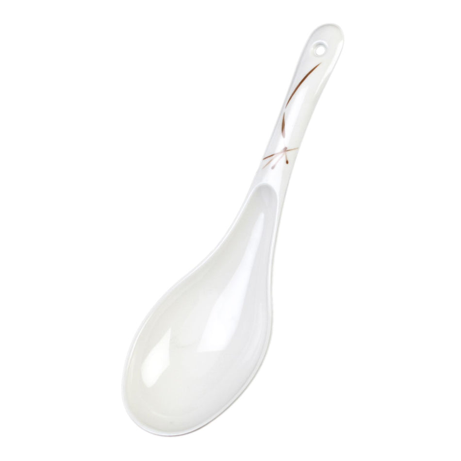 12 Pack 2-1/2 oz, 8-7/8" x 2-3/4", Ladle/Spoon, Bamboo Pattern, Melamine, BPA Free, Dishwasher Safe, Break-Resistant, Shatter-Resistant, No Microwave, No Oven